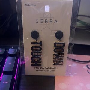 Serra Black and Gold Statement Earrings